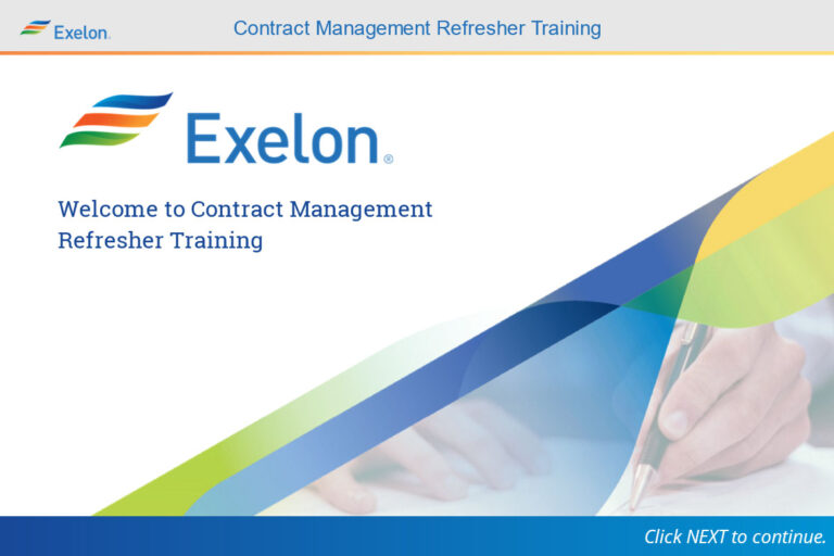 Example of course content for Exelon